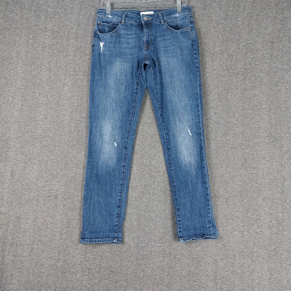 DL1961 RILEY BOYFRIEND RAVEL WOMENS BLUE JEAN DISTRESSED DENIM PANTS SIZE 27